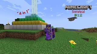 Building A 4 Maxed-Out Beacons In 1 Pyramid | Minecraft Hard Survival #12