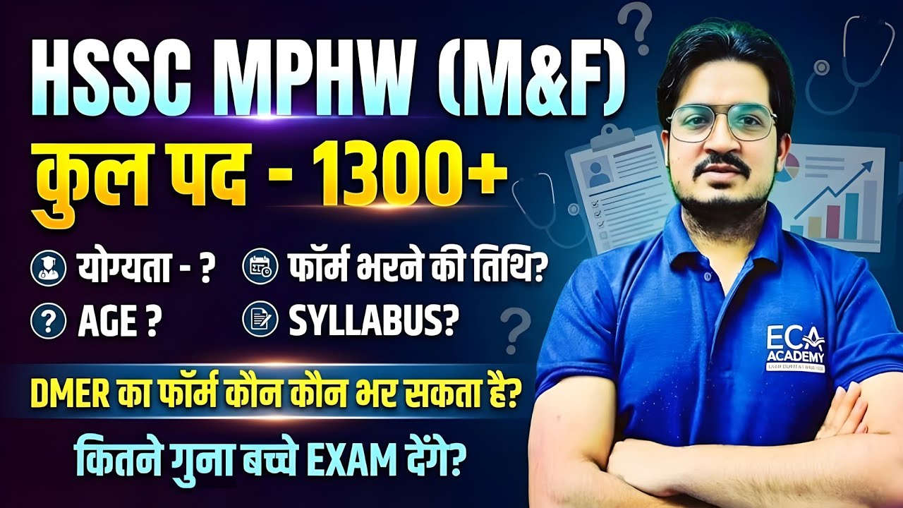 HSSC MPHW (M&F) | NOTIFICATION OUT | MPHW UPDATE | फॉर्म भरने की तिथि?, POST, SYLLABUS, AGE LIMIT?