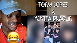 Tony Lopez \& Nikita Dragun Best Moments Part 1 \& 2 | Reaction