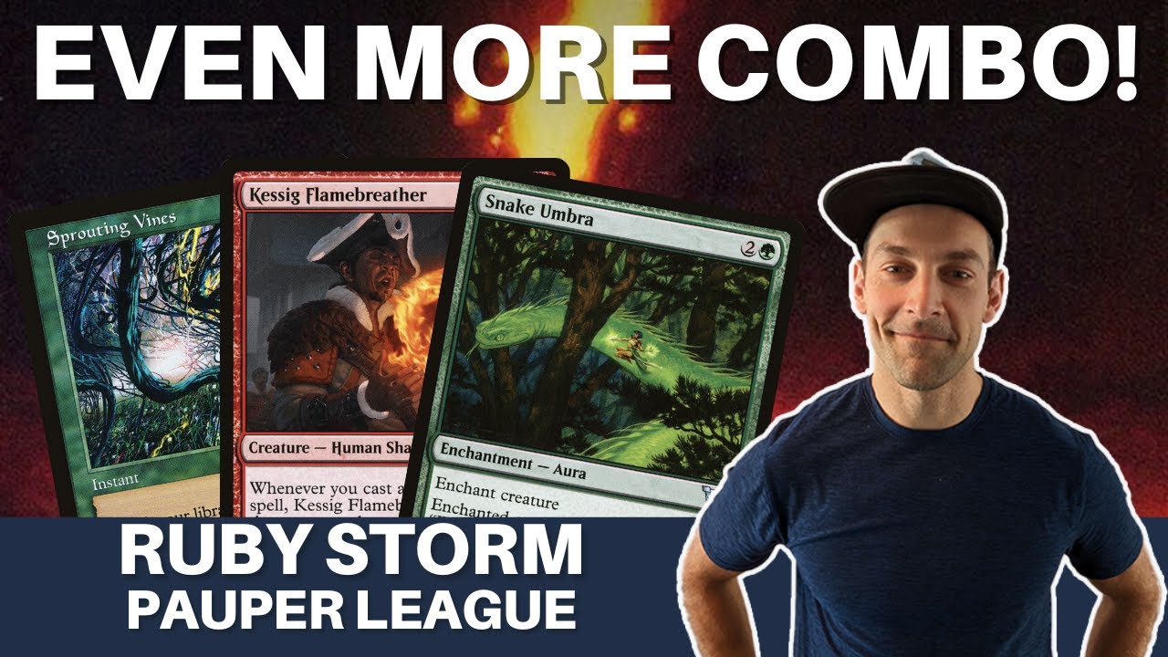 WORKING ON THAT STORMING! I put Snake Umbra combo AND Sprouting Vines in a  wild Pauper Storm!