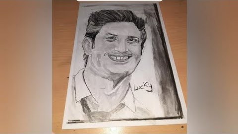 Actor Sushant Singh Rajput ❤💙💕 Portrait drawing [Time-lapse] video #Sushantsinghrajput
