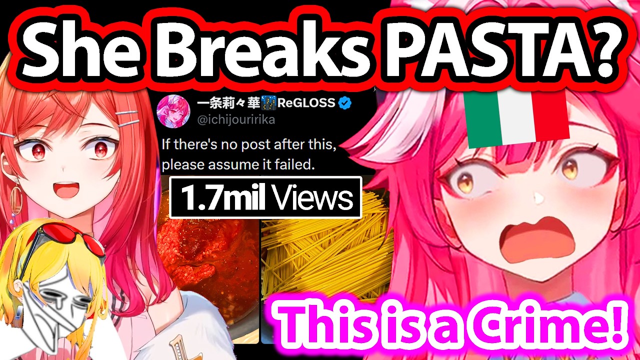 Raora and Kaela React to Ririka Breaking Pasta That Went Viral on Twitter 【Hololive】