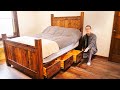 How to Build a Rustic Farmhouse Style Captains Bed with Drawers