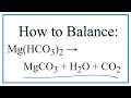 Balancing Magnesium Bicarbonate Equations