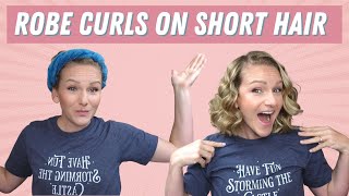 TESTING ROBE CURLS ON SHORT HAIR FIRST IMPRESSIONS