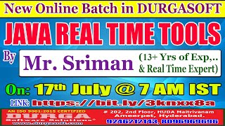 JAVA REAL TIME TOOLS Online Training @ DURGASOFT