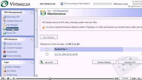 How to backup and restore your VPS