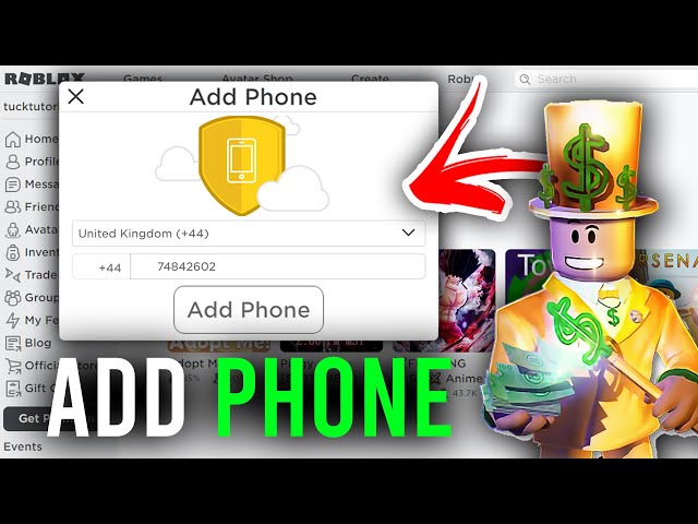 How to Add Phone Number to Roblox Account 