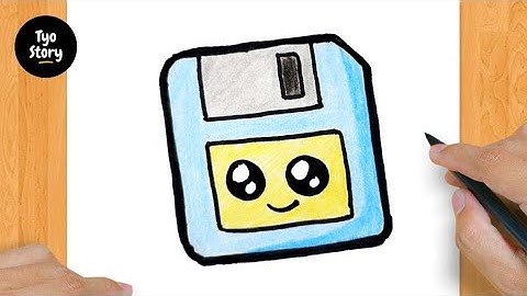#143 How to Draw a Cute Floppy Disk - Easy Drawing Tutorial