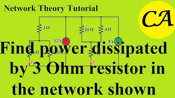 Network Theory Tutorial - How to find power dissipated by a resistor in a network?
