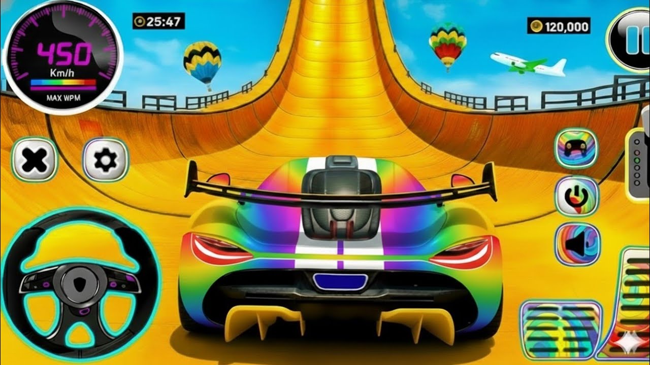 Mega Ramp Monster Car Racing 3D - Extreme Car Stunts - Android Gameplay