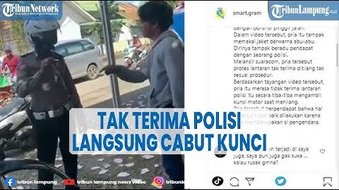 Viral Pengendara Motor Tak Terima Polisi Langsung Cabut Kunci Saat Menilang