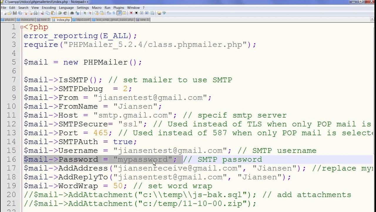 Php mail html. Phpmailer smtpdebug пример. phpmailer.