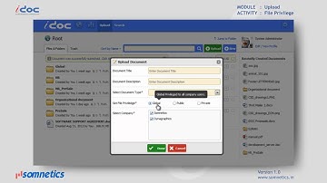 iDOC UPLOAD file privilege