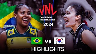 🇧🇷 BRAZIL vs KOREA 🇰🇷 | Highlights | Women's VNL 2024