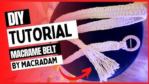 Macrame belt tutorial by @macradam. DIY #macrametutorial #macramebelt