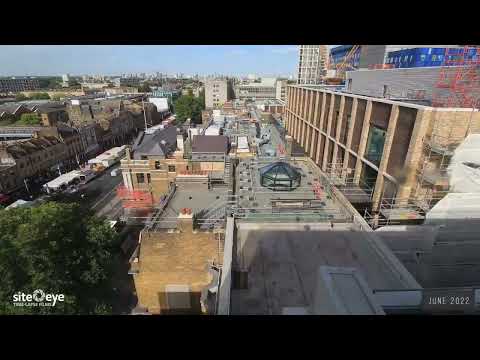 Tower Hamlets Town Hall Retained Building Roof, Time-lapse, June 2022