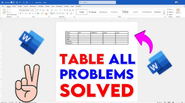 All MS Word table problems & its best solution | Table Tutorial in MS word