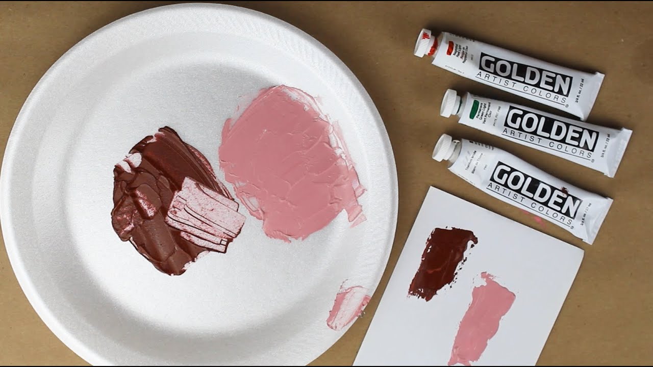 Making Your Own Color - Rose Pink Colour Mix Red Ochre & White - YouTube
