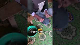 Wild silkworm landibe of Madagascar. Unique process of silk making handicraft step by step explained