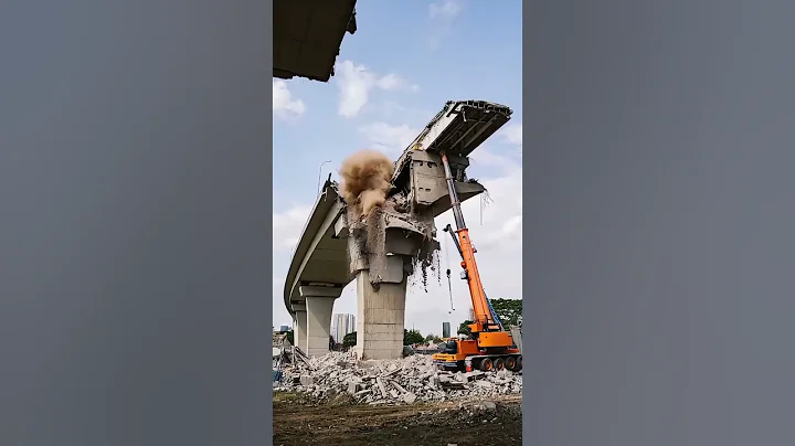 Catastrophic Bridge Collapse During Demolition #BridgeDemolition, #SevereCollapse