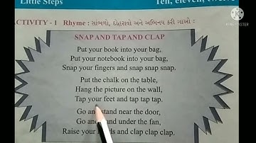 Little steps  :  Ten , Eleven , Twelve  Activity 1 Snap & Tap & Clap