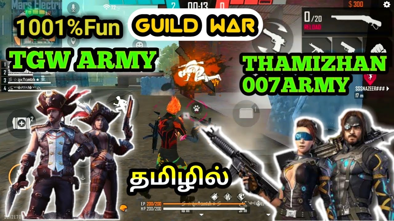 Mass GUILD WAR between TGW ARMY,THAMIZHAN007ARMY ON FREE ...