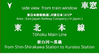 新白河駅から黒磯駅 東北本線 E531系 K555編成 JR東日本 車窓 （2024/2/18）