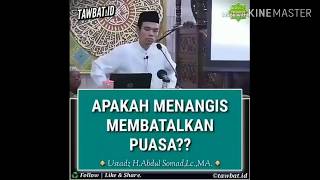 Hukum menangis saat berpuasa||ustad abdul somad||