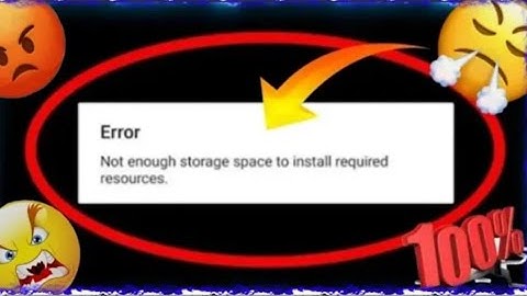 How To Fix Not Enough Storage Space to install required resources😳 Problem 100%🤗 Solved today 👍