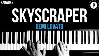 Demi Lovato - Skyscraper Karaoke SLOWER Acoustic Piano Instrumental Cover Lyrics