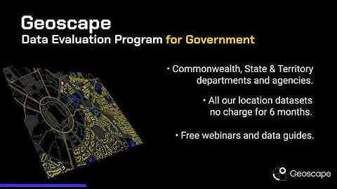 Geoscape Data Evaluation Program for Government