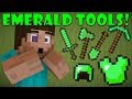 CRAFTING EMERALD TOOLS in MINECRAFT