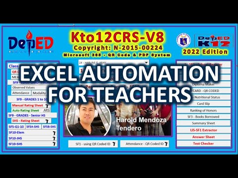 Kto12CRS V8 - 2022 Edition - Excel Automation for Teachers - Video Tutorial