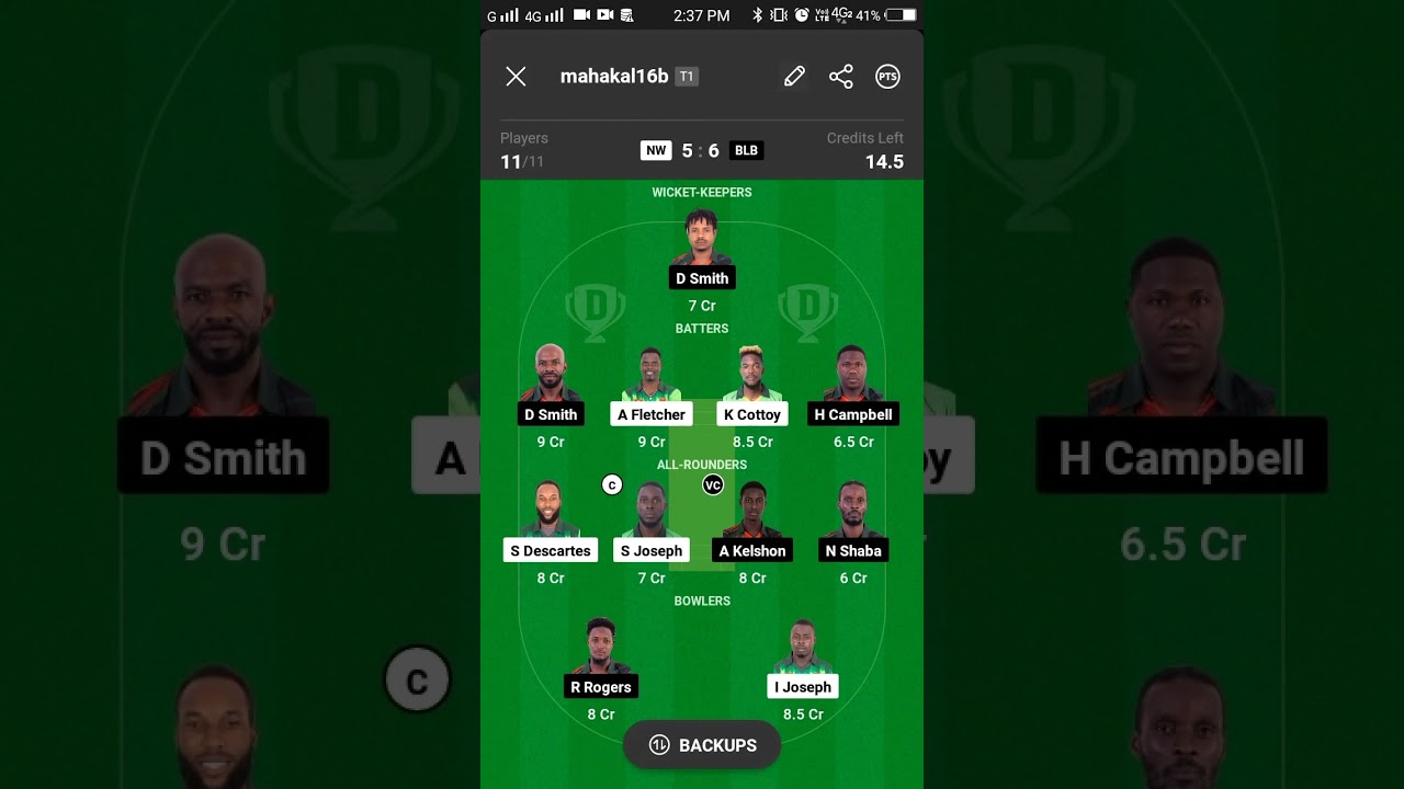 NW vs BLB Dream11 prediction