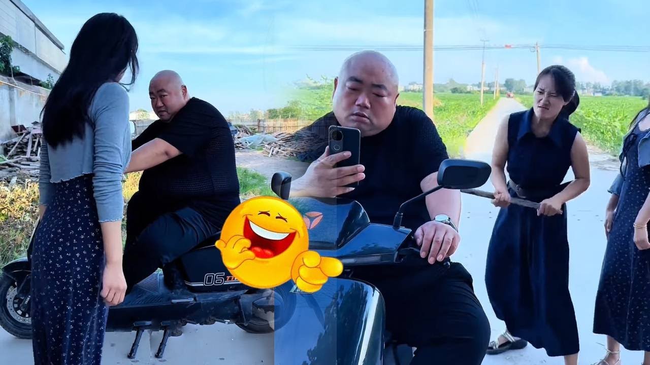 Fat guy was beaten for teasing a beautiful girl