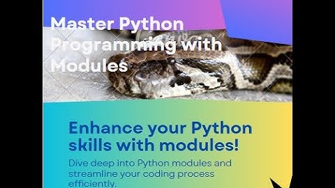 Modules in Python | Python Tutorials for Beginners #lec97