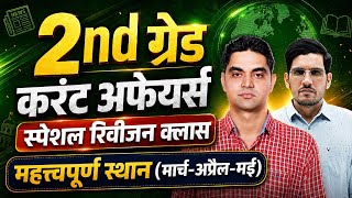 RPSC 2nd Grade Rajasthan Current Affairs Marathon Class March April May 2026