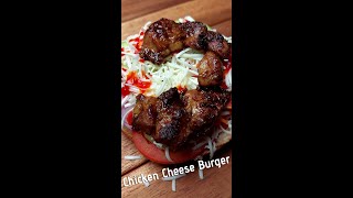 Chicken Cheese Burger at Home | Cheese Burger | Chicken Burger | #shorts