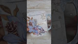 Lets make a mixed media coffee cup feat.@Stamperiainternational #mixedmedia #stamperia #shorts