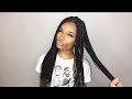 Full Box Braid Wig Review | by @BraidsWigQueen | Moesha Inspired