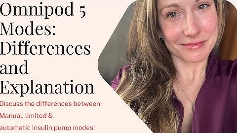 OMNIPOD 5 SETTING MODES: EXPLANATION FROM TYPE 1 DIABETIC #diabetes #type1diabetes