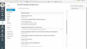 Turnitin Settings in Canvas - Settings