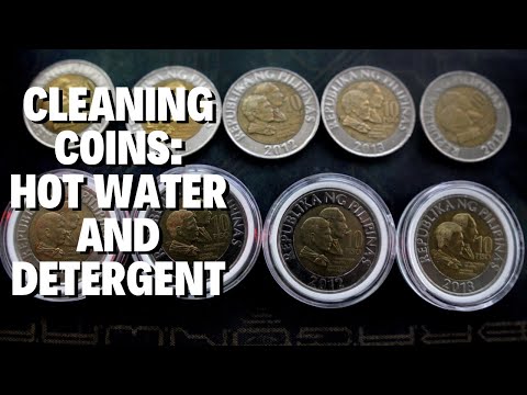 Cleaning Coins Using Hot Water And Detergent