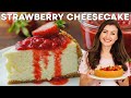 How to make STRAWBERRY CHEESECAKE with Strawberry  Sauce