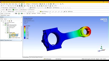 Static structural analysis of connecting rod in Ansys