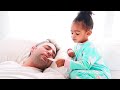 TODDLER NURSES HER RECOVERING DAD!!!