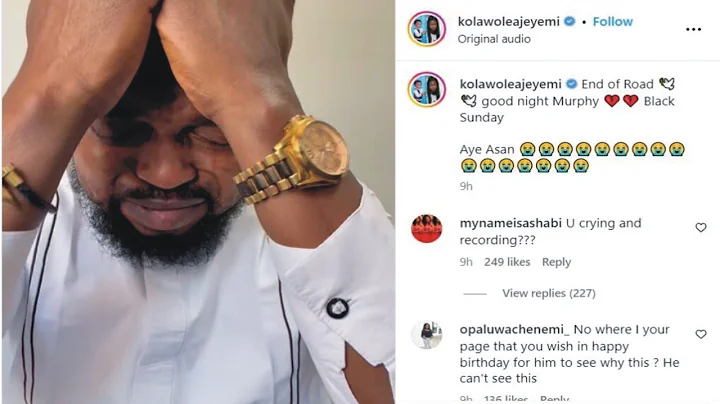 Actor, Kolawole Ajeyemi weeps bitterly as he mourns colleague, Murphy Afolabi’s death (video)