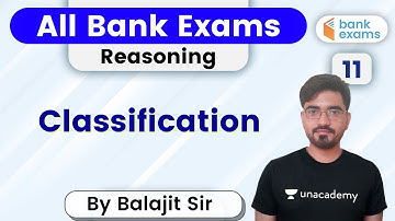 7:00 PM - All Bank Exams | Reasoning by Balajit Pratap Singh | Classification