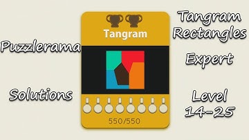 Puzzlerama Solutions - Tangram Rectangles Expert ( Level 14-25 )